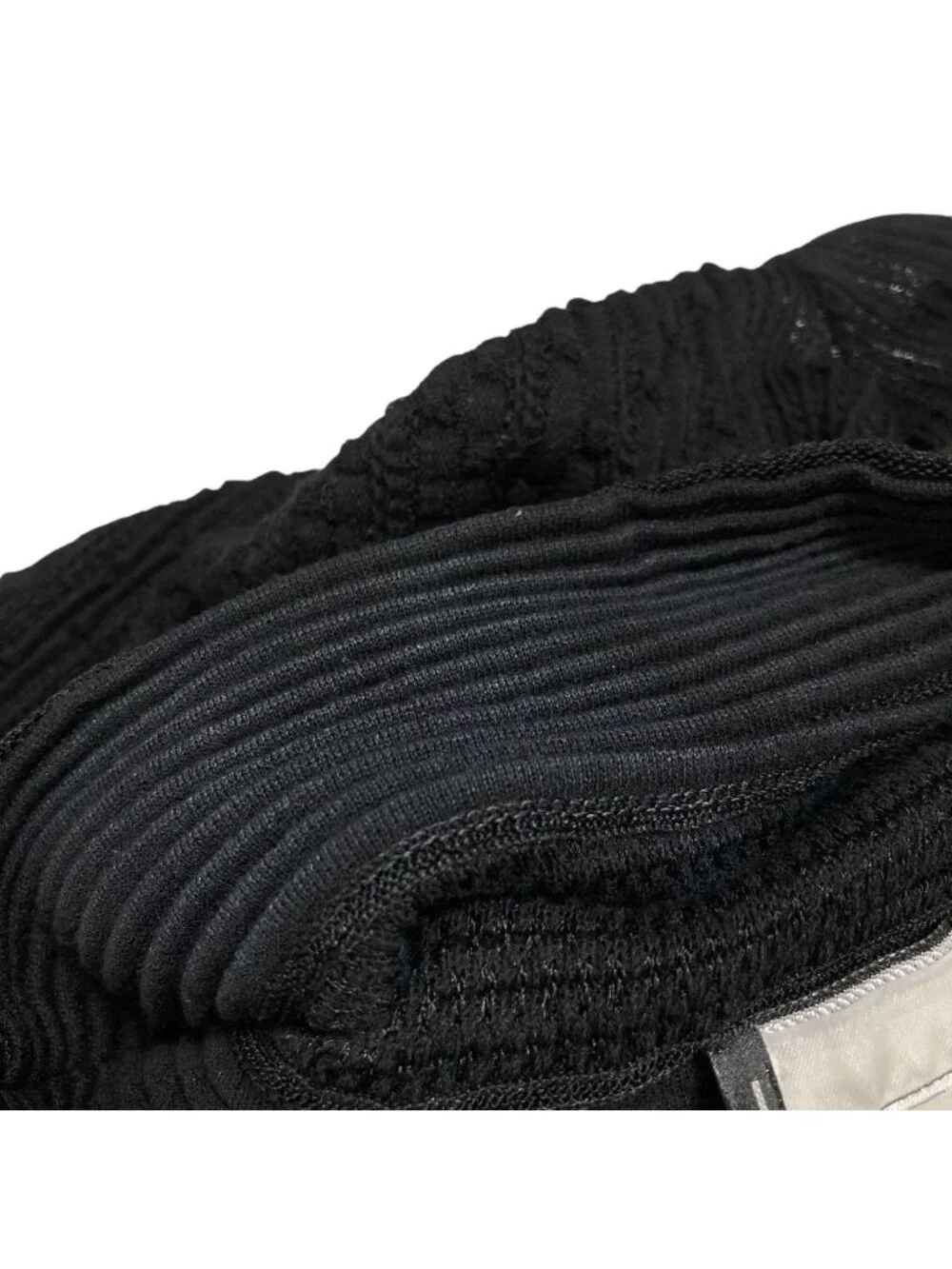 Chanel CC Logo Plate Bottleneck Short Sleeve Knit Top 36 Black Sweater